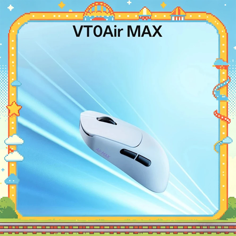 Игровая мышь Rapoo VT0Air MAX с чипом Nordic 54L15, сенсором 3950 Ultimate, беспроводная, 8K, с низкой задержкой, легкая (39 г), для геймеров