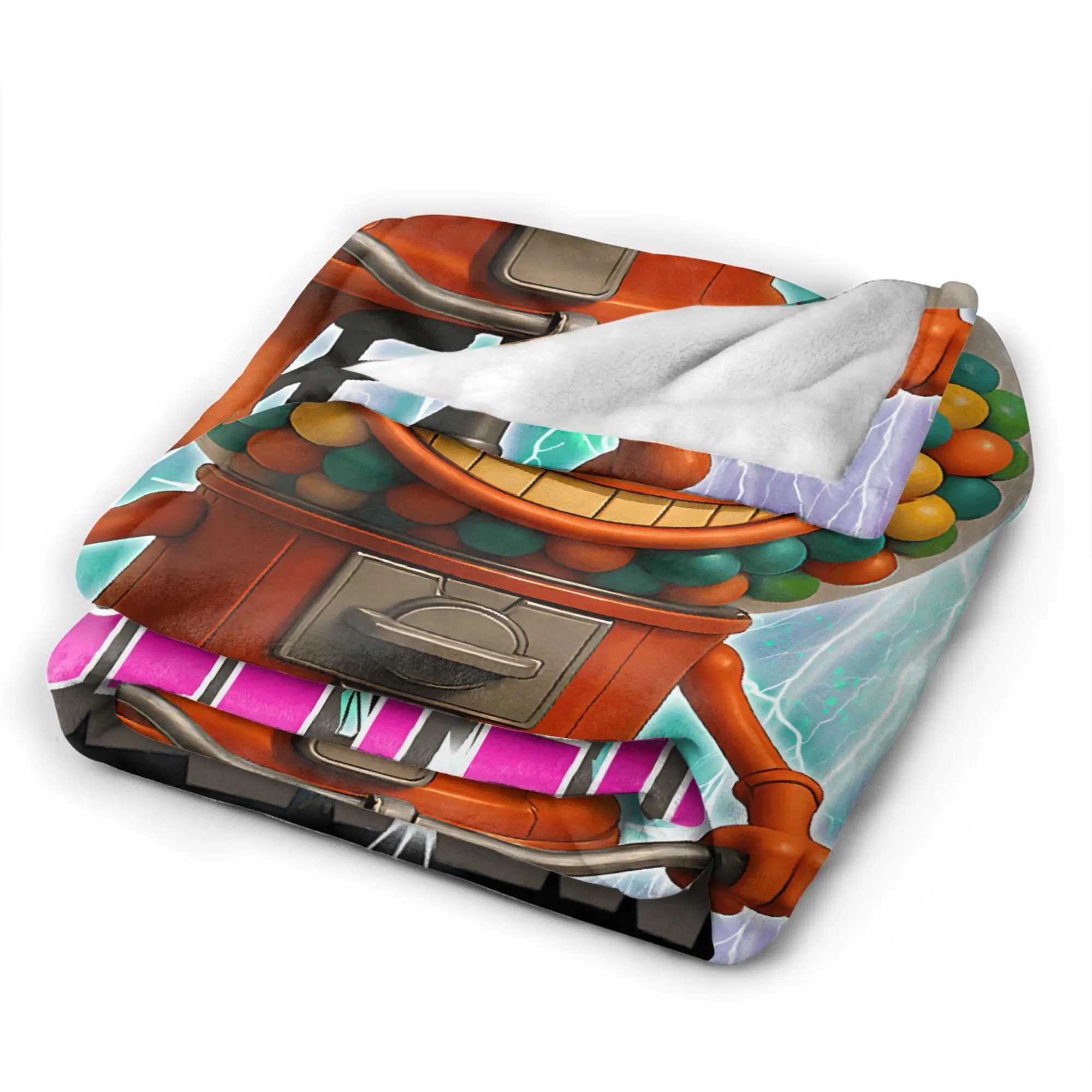 Chicleteira Bicicleteira Italian Brainrot Bicicleta Blanket Travel Flannel Throw Blanket For Home Decor Soft Warm Bedspread