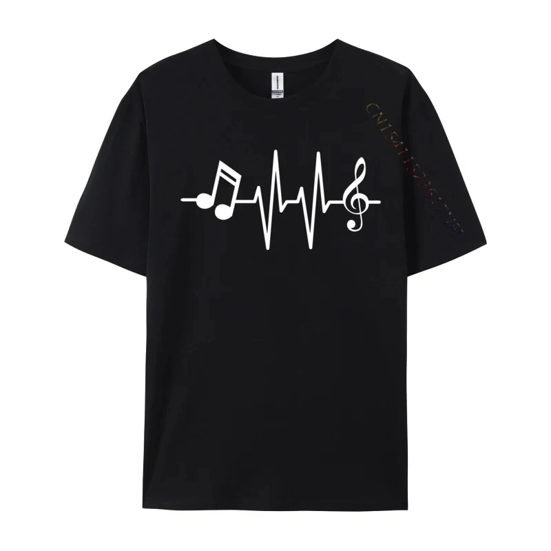 

Notes Music Heartbeat Casual Casual Tshirts Summer Tops Tees For Men Fashionable Cotton Fabric Comics Top T-Shirts