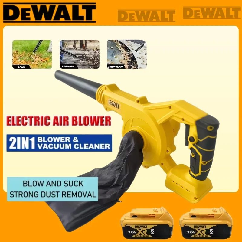 

Беспроводной электрический пылесос-воздуходувка DeWalt Collector Leaf Duster для уборки листьев и пыли, многофункциональный инструмент