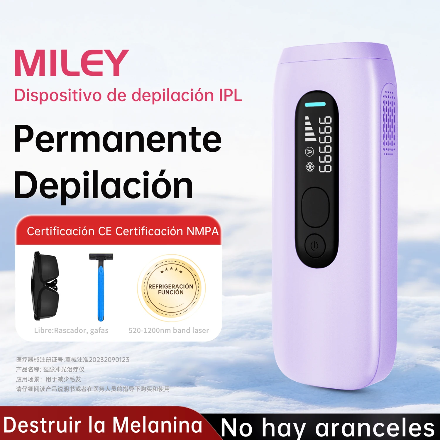 

Laser IPL Hair Removal for Women and Men, Ice-Cooling Device Hair Removal for Nearly Painless & Long-Lasting Results, 5-speed en