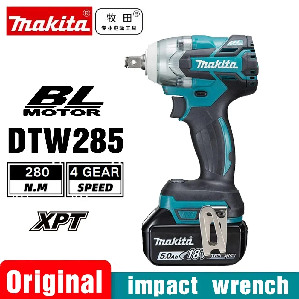 

Makita DTW285 18V Brushless Electric Screwdriver 280N.m 1/2" Socket Rechargeable Drill Driver Compatible with Makita 18V Battery