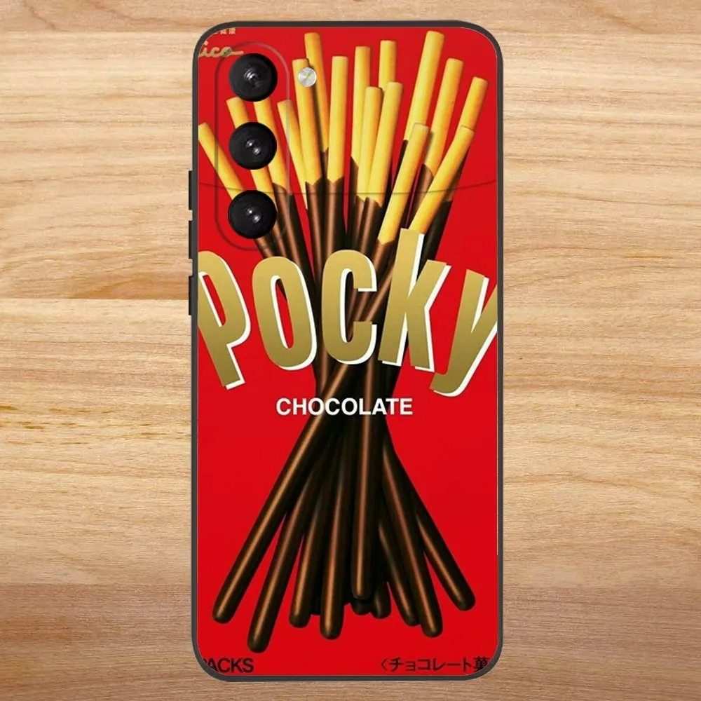 マジックストロベリーチョコレートフォンケース,Samsung s23,s20 ultra,lite,ultra,5g,plus,le,s23,22,22, 21,10,9用のソフトブラックケース