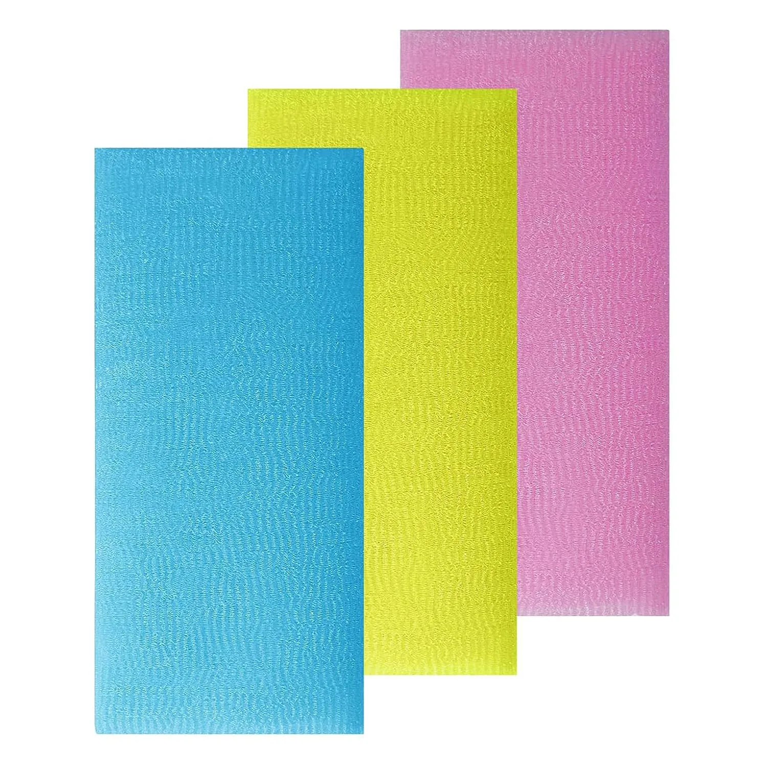 3 pcs Exfoliating Washcloth Towel Japanese Washcloth Nylon Bath Wash Towel Korean Exfoliating Towel Washcloth Sponge Loofah