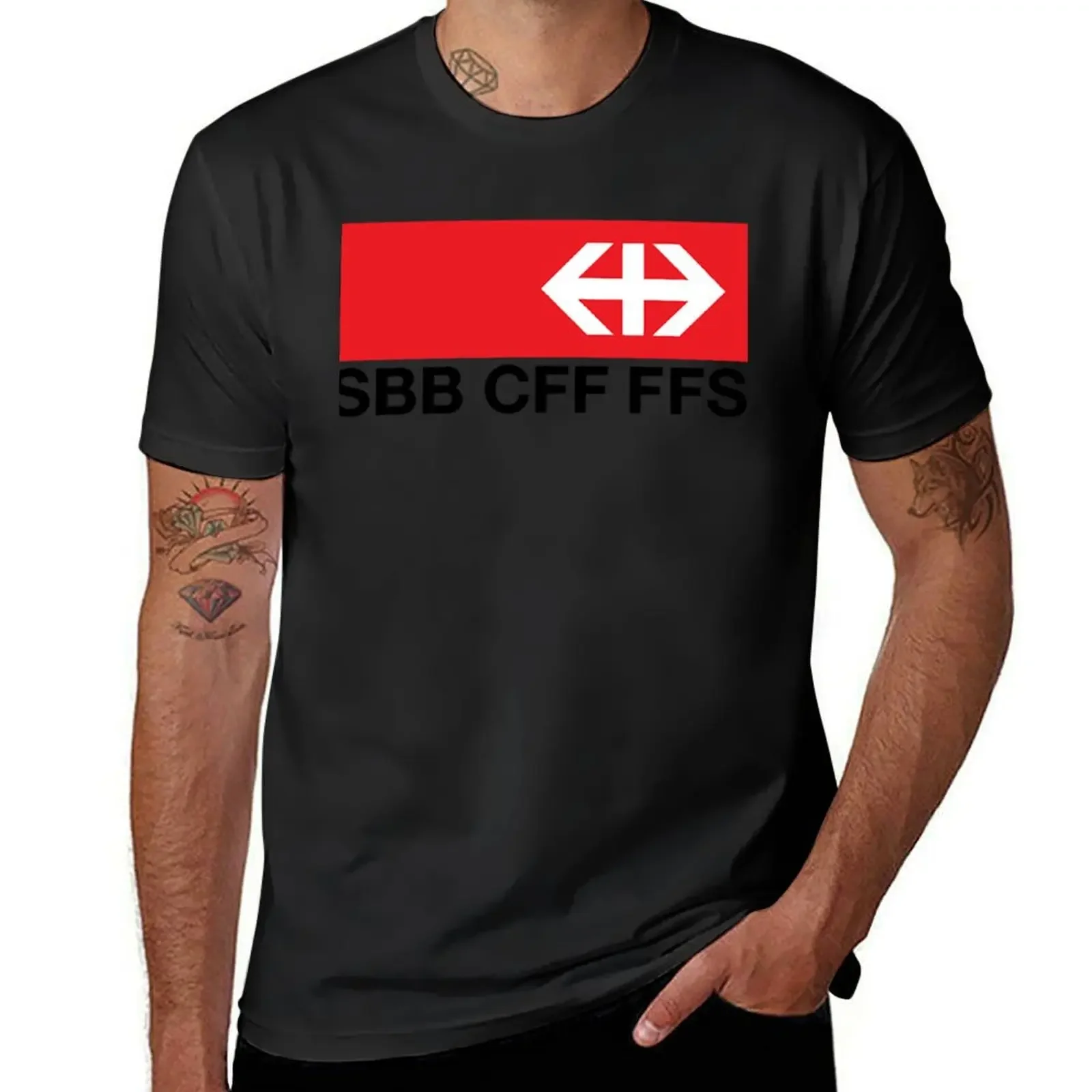 

Swiss Federal Railways (SBB-CFF-FFS) Logo T-Shirt plus size tops oversized mens funny t shirts