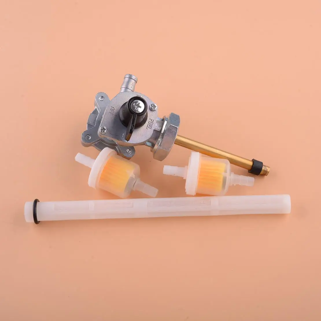 

Silver Motorcycle Petrol Fuel Vacuum Valve Tap Petcock Switch Zinc Alloy Fit for Honda CB600 HORNET CBR600 F2 F3 New