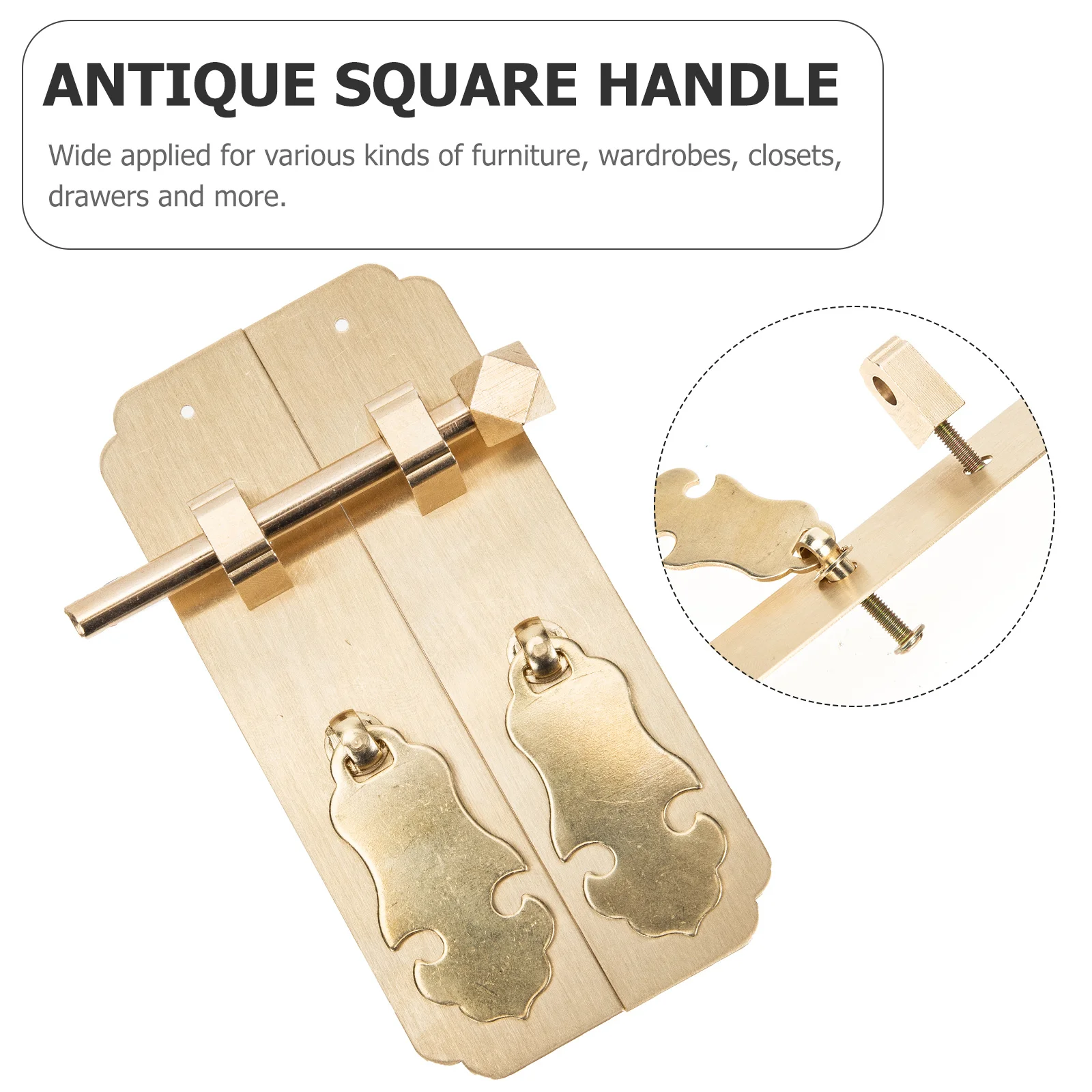 

Classic Door Handles Copper Material Smooth No Burrs Easy Install For Wardrobes Closets Drawers Furniture Hardware Pulls