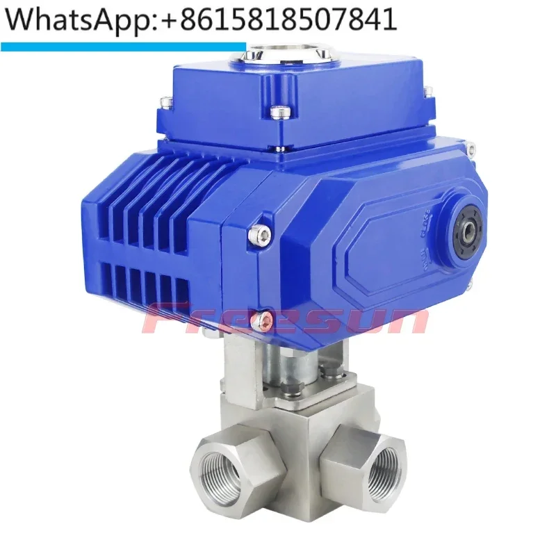 Q914N Electric High Pressure Three way Ball Valve Petroleum and Natural Gas CNG High Pressure Ball Valve DN8 10 15 20 25