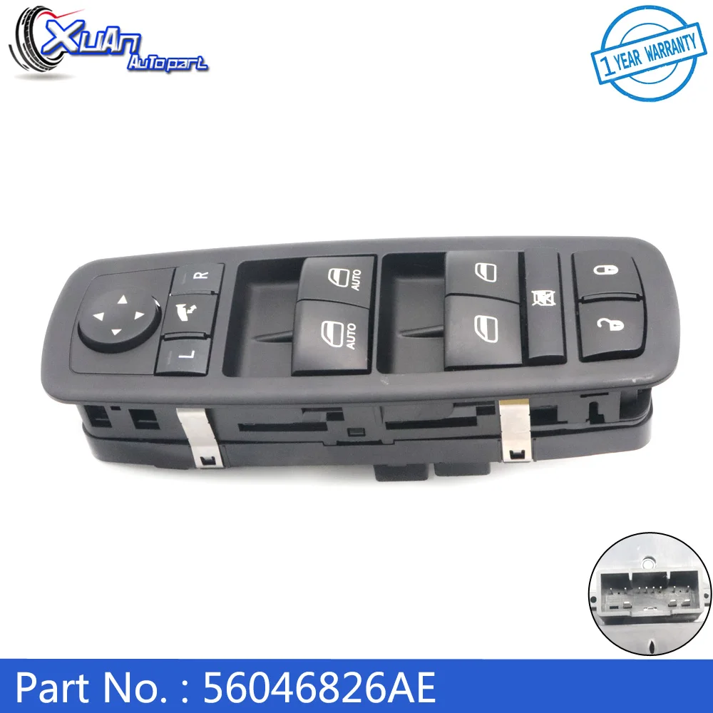 XUAN Double Auto Front Left Driver Lifter Power Window Control Switch Button 56046826AE For Dodge Journey Chrysler 300 Ram 1500