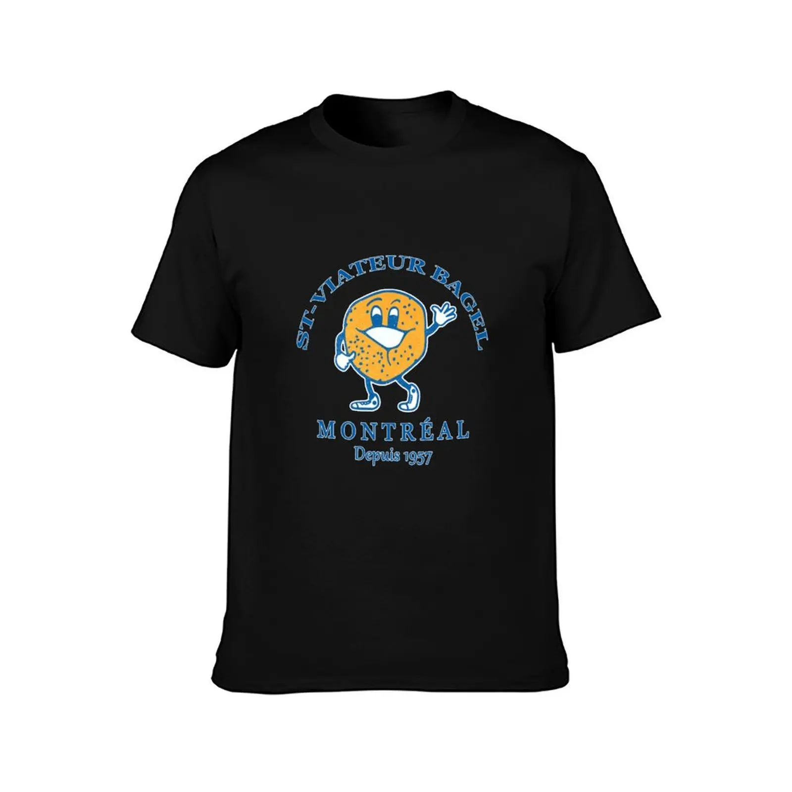 Bagels-Are-booming-ST-Viateur-Bagel-Montreal-Depuis-1957-- T-Shirt Fashion Casual Short Sleeve T-Shirt