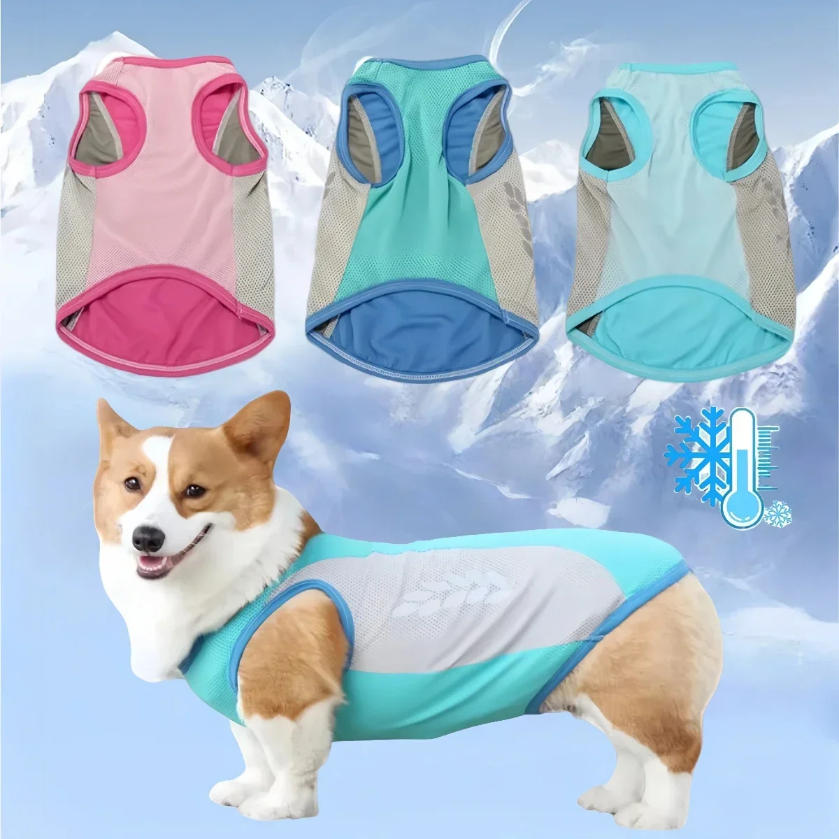 

Summer Pet Dog Cooling Clothes Breathable Reflective Vest Small Medium Large Dog Puppy Cooling Quick Dry Summer Vest Pet Clothes