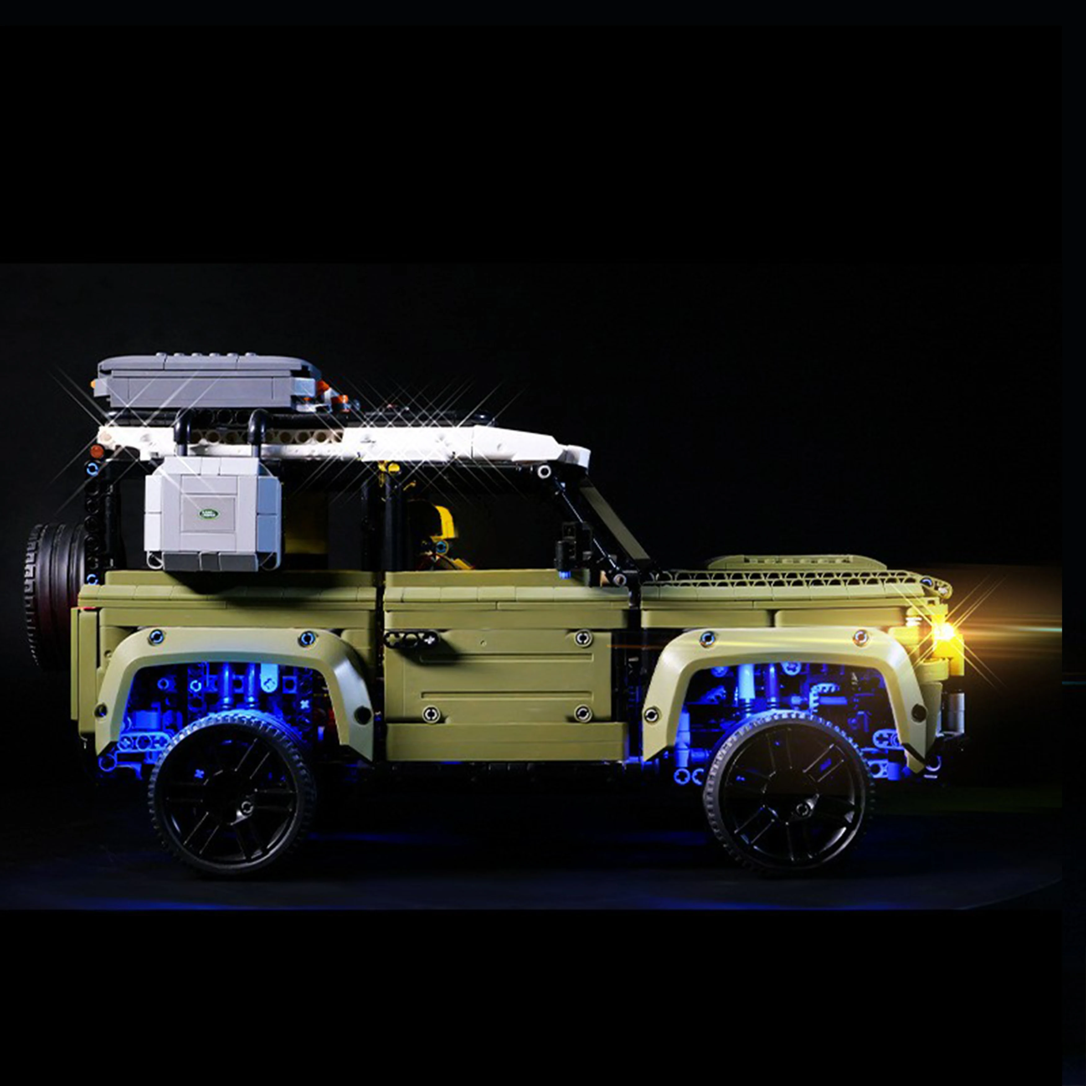 DIY ビルディングブロック LED ライトキット 42110 テクニックオフロードディフェンダーモデル用、クリエイティブディスプレイ & ギフト用照明アクセサリー