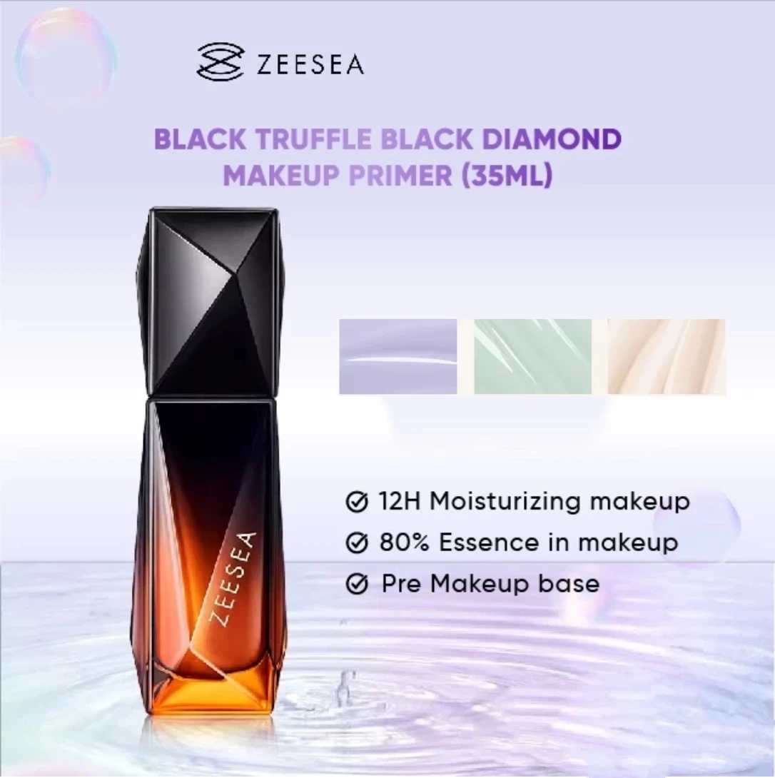 ZEESEA Black Truffle Black Diamond Makeup Primer 35ml Purple Green Bright Nude Makeup Cream Moisturizing And Translucent