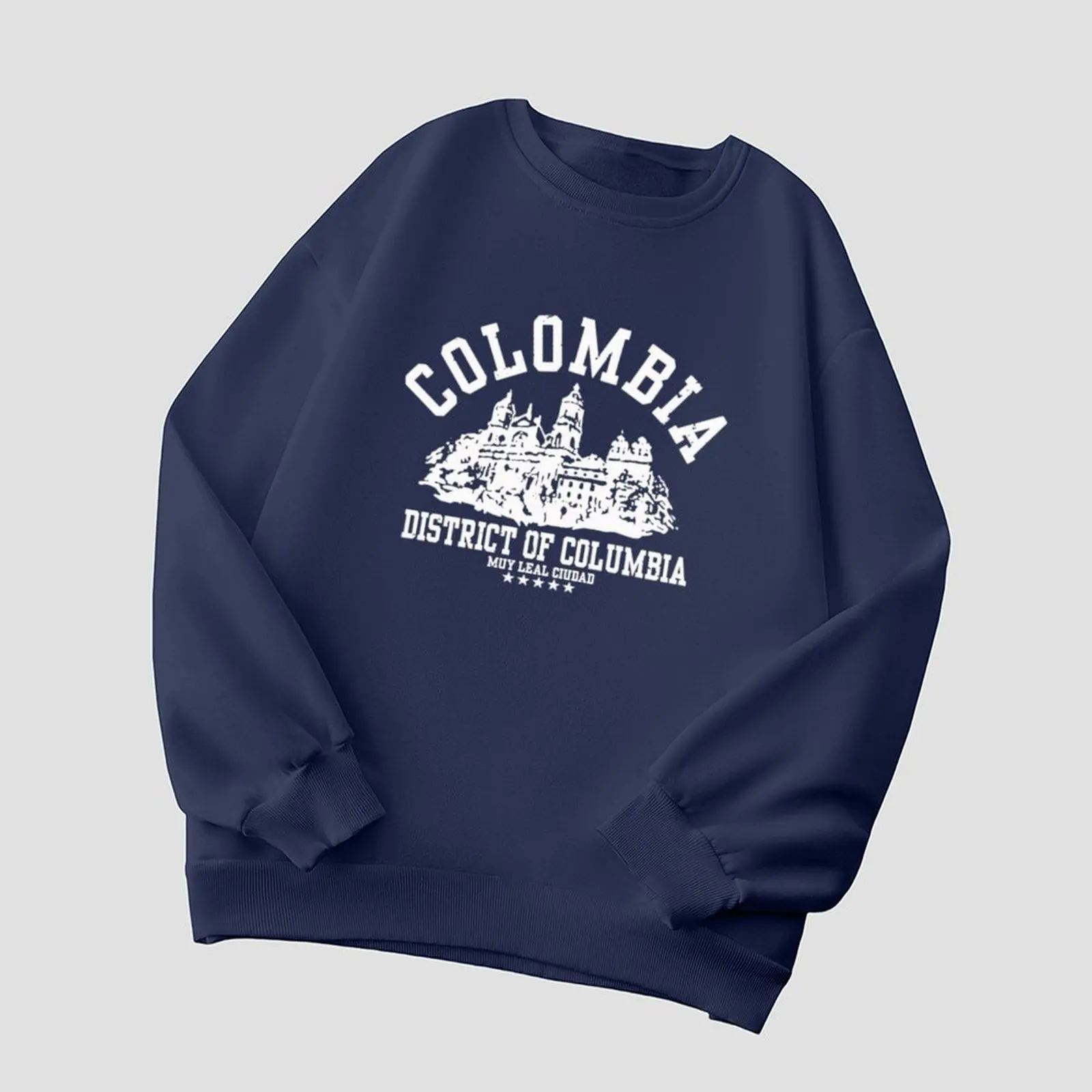 بلوفر برقبة دائرية سترة مخملية للارتداء اليومي سترة نسائية للخريف والشتاء برقبة دائرية وأكمام طويلة من البوليستر