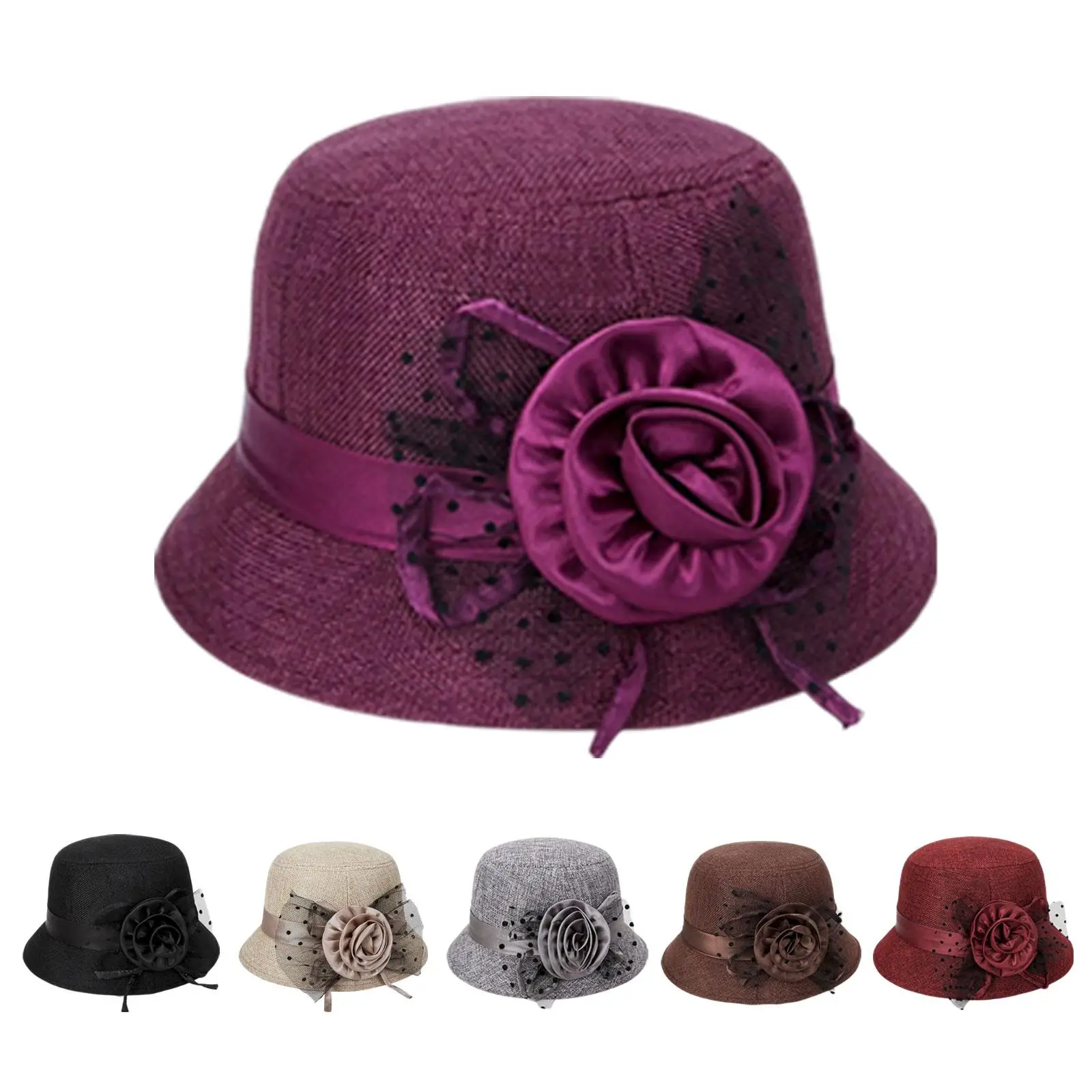 Women Top Hat Casual Sunhat Summer Hat Fashion Bucket Hat Decorative Sun Hat for