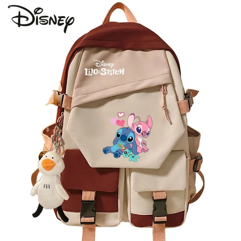 Disney Stitzer New Student Backpack Fashion High Quality Boys\' Backpack Casual Large Capacity Multifunctional Girls\' Backpack