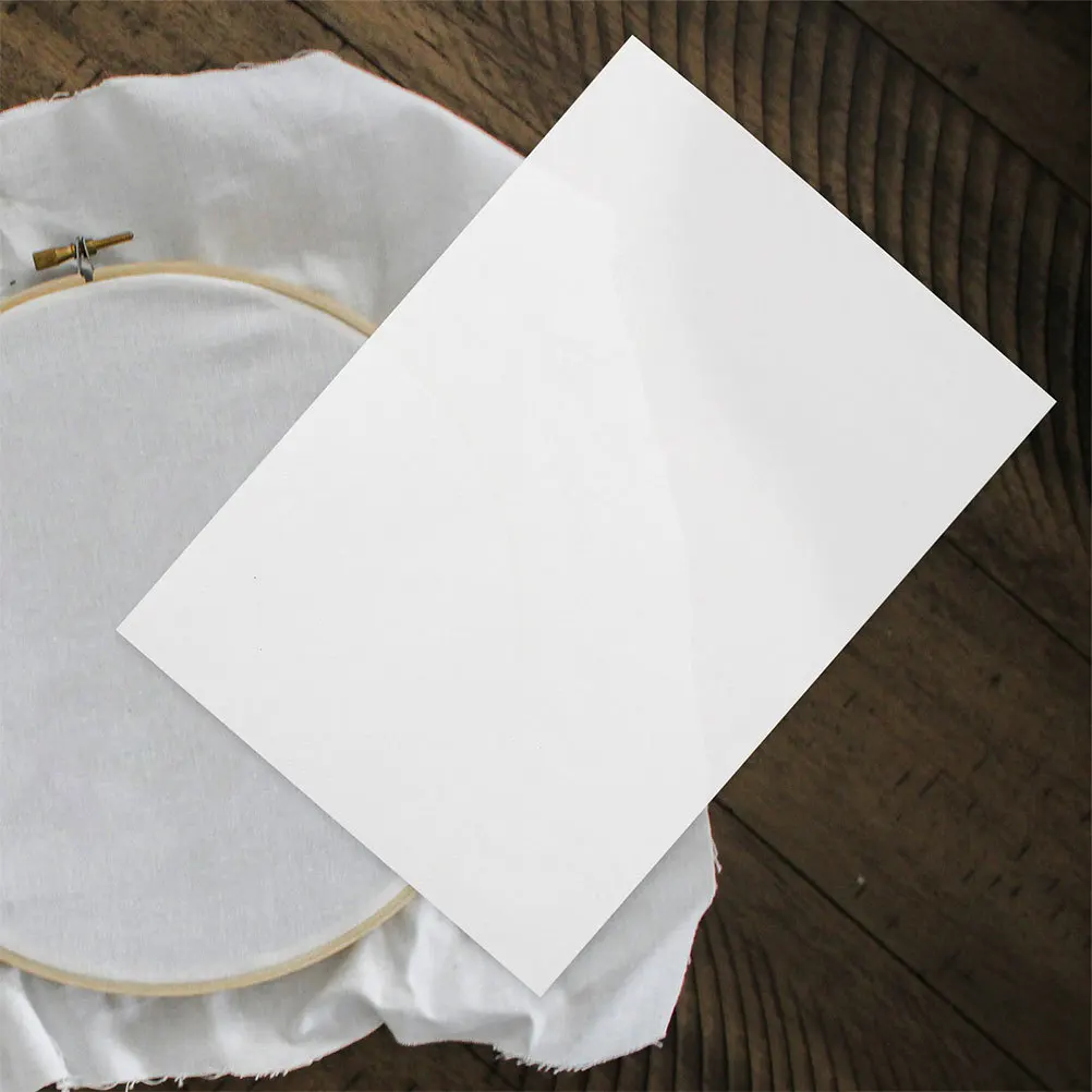 

10Pcs Water-Soluble Embroidery Stabilizer Adhesive Backing Ideal for Machine Hand Embroidery A5 Wash Away Stabilizer