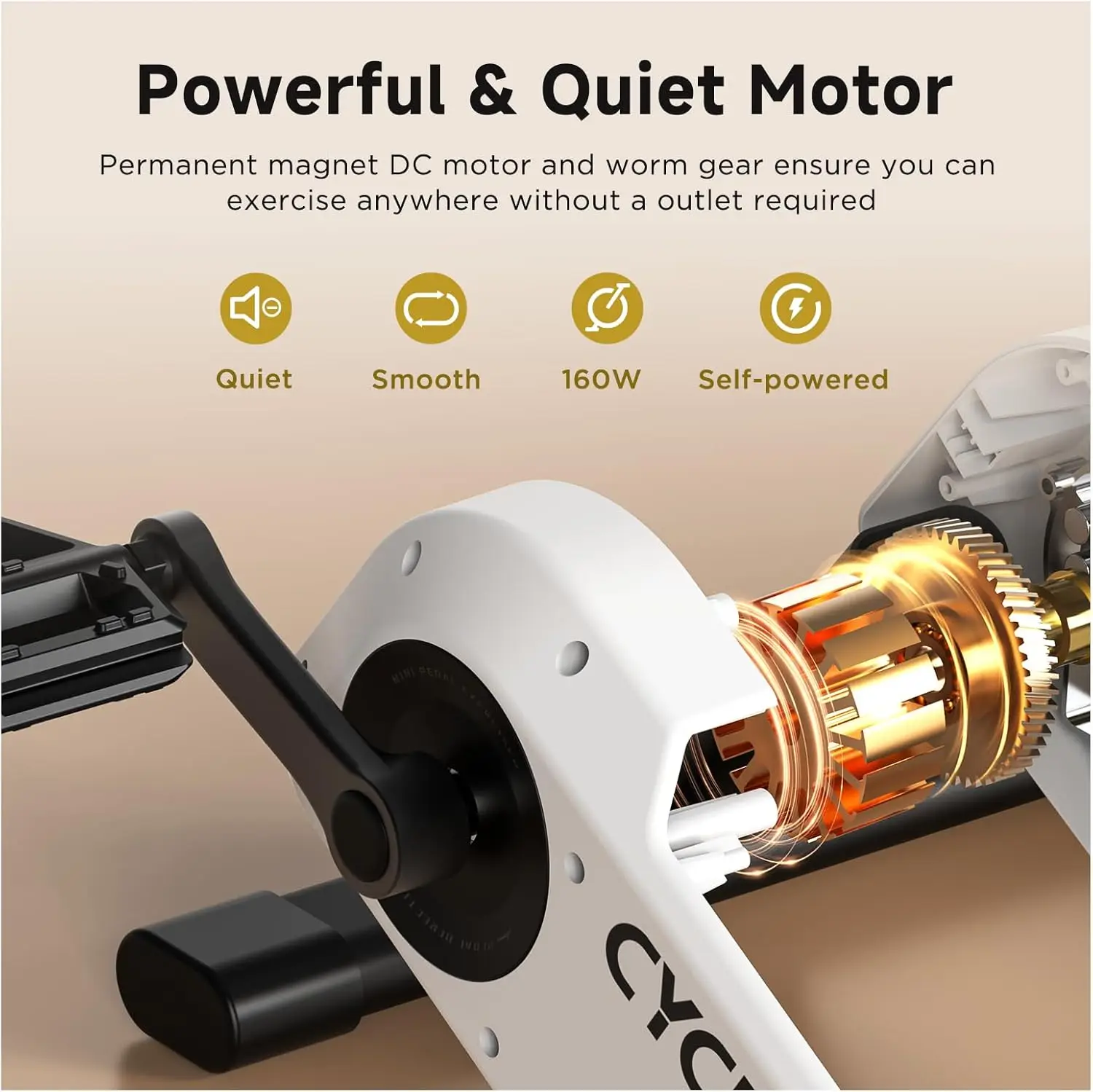 Office/Home Use, Lightweight Alloy, Silver, Self-Powered, Ultra-Quiet & Space-Saving Mini Pedal Exerciser