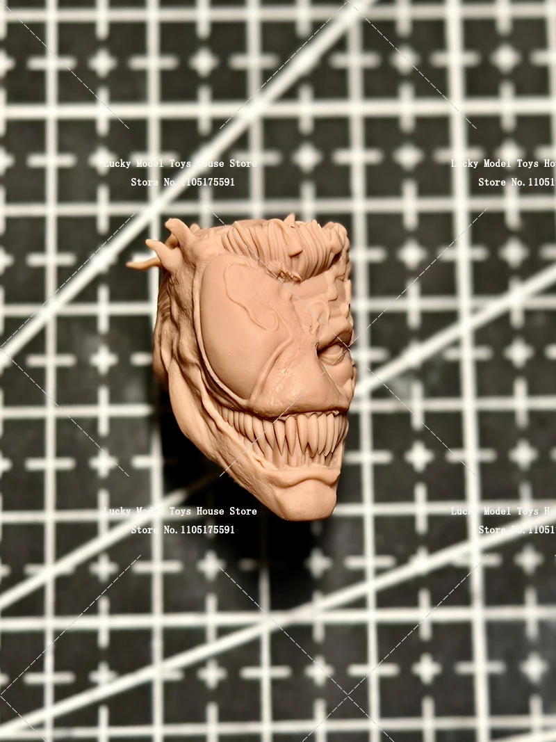1/12 Anti-hero Eddie Brock Figure Unpainted Head Sculpt Toys Accessory For 6inch Venom Ml 7" Mcfarlane Body Customization - view 2