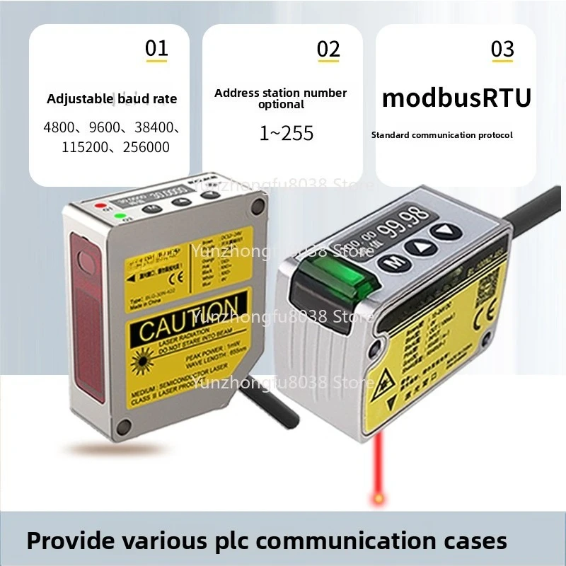 RS485 Range 26-34mm Accuracy 0.002mm Laser Displacement Ranging Sensor, Switch Thickness Measurement High and Low Sensor