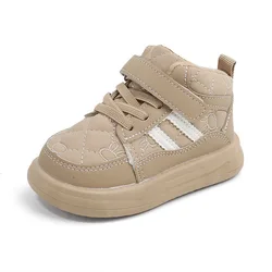 Sneakers in pile per bambini autunno e inverno nuovi ragazzi semplici cotone bambino antiscivolo suole morbide scarpe scarpe Casual per ragazze