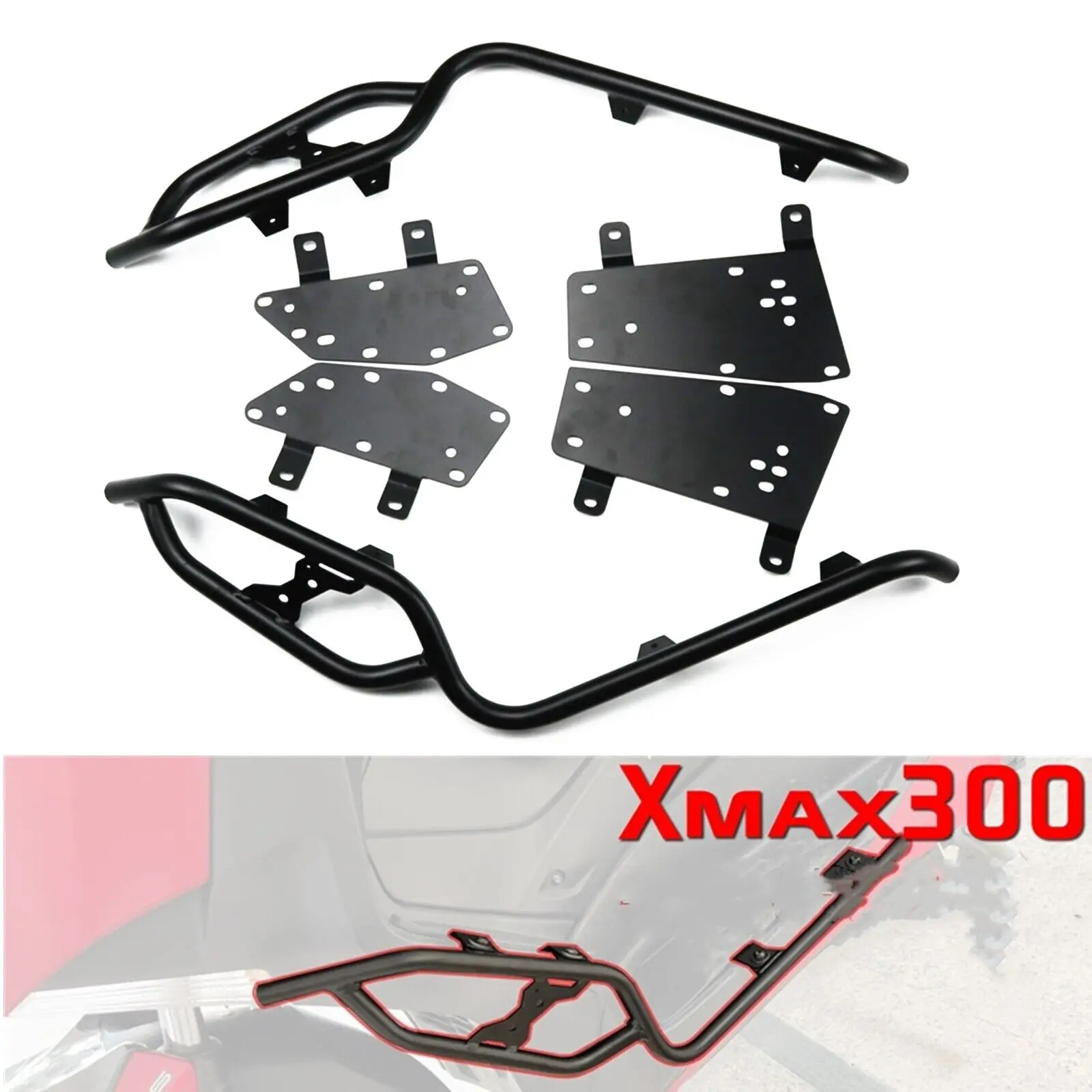 Engine Guard Crash Bar Bumper For YAMAHA XMAX300 2021-22 Motorcycle Carbon Steel