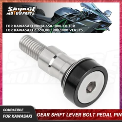 Gear Shift Lever Bolt Brake Pedal Screw Pin For Kawasaki Z650 Z900RS ZR900 Z1000R Ninja 650 1000 Versys 1000 KLZ1000 2004-2026