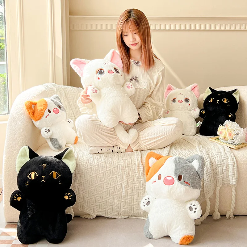 Ins Super Soft colorato gatto peluche simpatici animali di peluche Cartoon Kitten peluche abbraccio cuscino per bambini ragazze regali di natale decorazioni per la casa