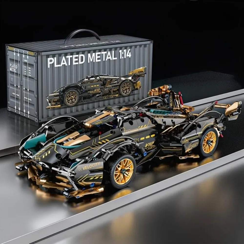 1:14 Scale Hypercar Model Building Set DIY Engineering Project with Detailed Interior for Teens & Adult Car Enthusiasts Age 12+