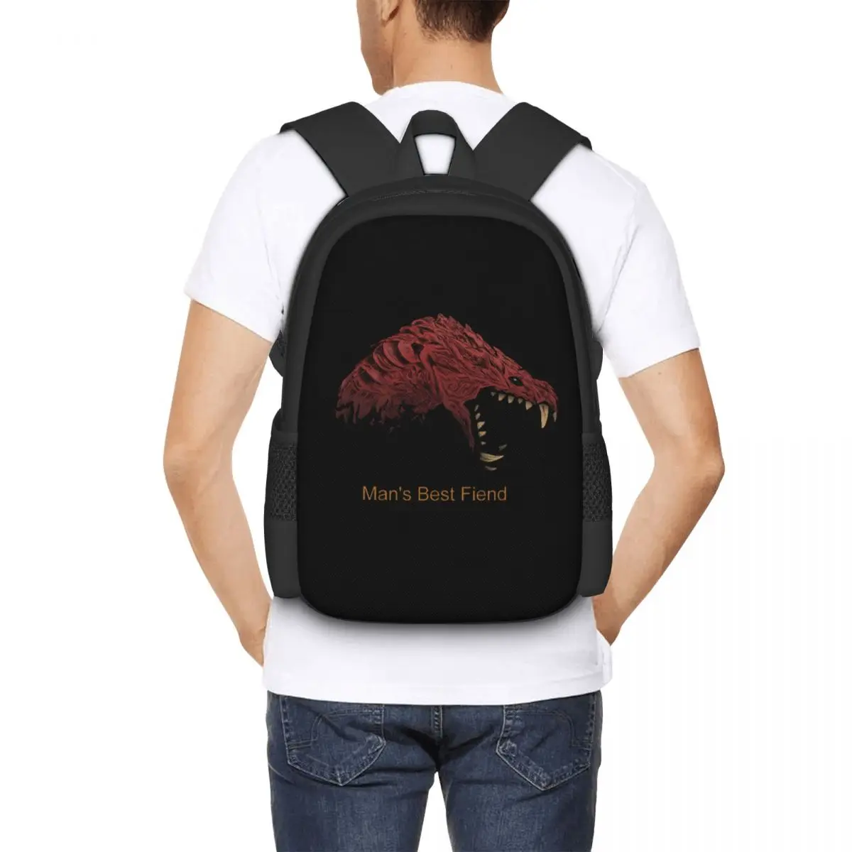 

Odogaron Man's Best Fiend Student Backpack School Bag Hiking Travel Daypack for Boys Girls Fashion Bookbag Shoulder Bags