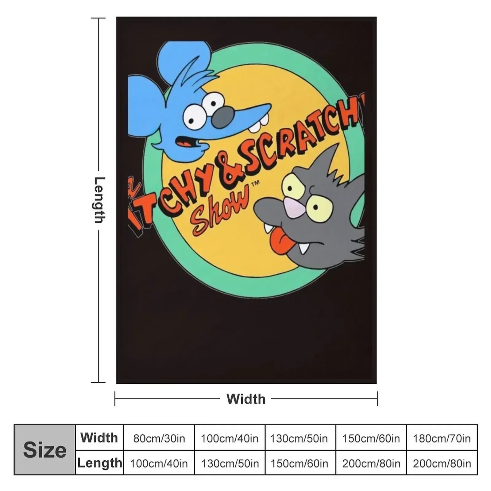The Itchy and scratchy Cartoons Throw Blanket Flannel Fabric decorative Loose Flannels Thin Kid'S Blankets