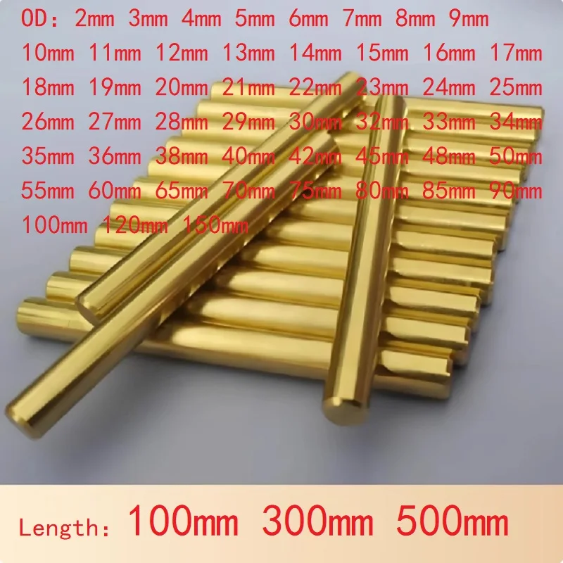 Brass Tube Brass Alloy Pipe Straight Large Outer Diameter Length 100 300 500mm OD 2-150 mm