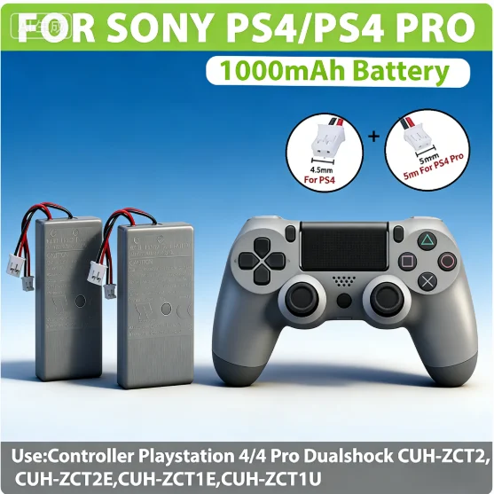 PS4/PS4 Pro1000mAh Battery for Sony PS4 Pro Controller Playstation 4 V4 V1 V2 DualShock CUH-ZCT2 batterie manette Accessories
