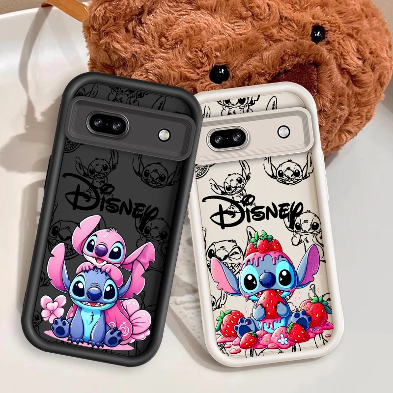 Disney Stitch Cartoon Cute For Google Pixel 9 8A 8 7 7A Pro XL 5G Eye Ladder Phone Case Soft TPU Shockproof Cover