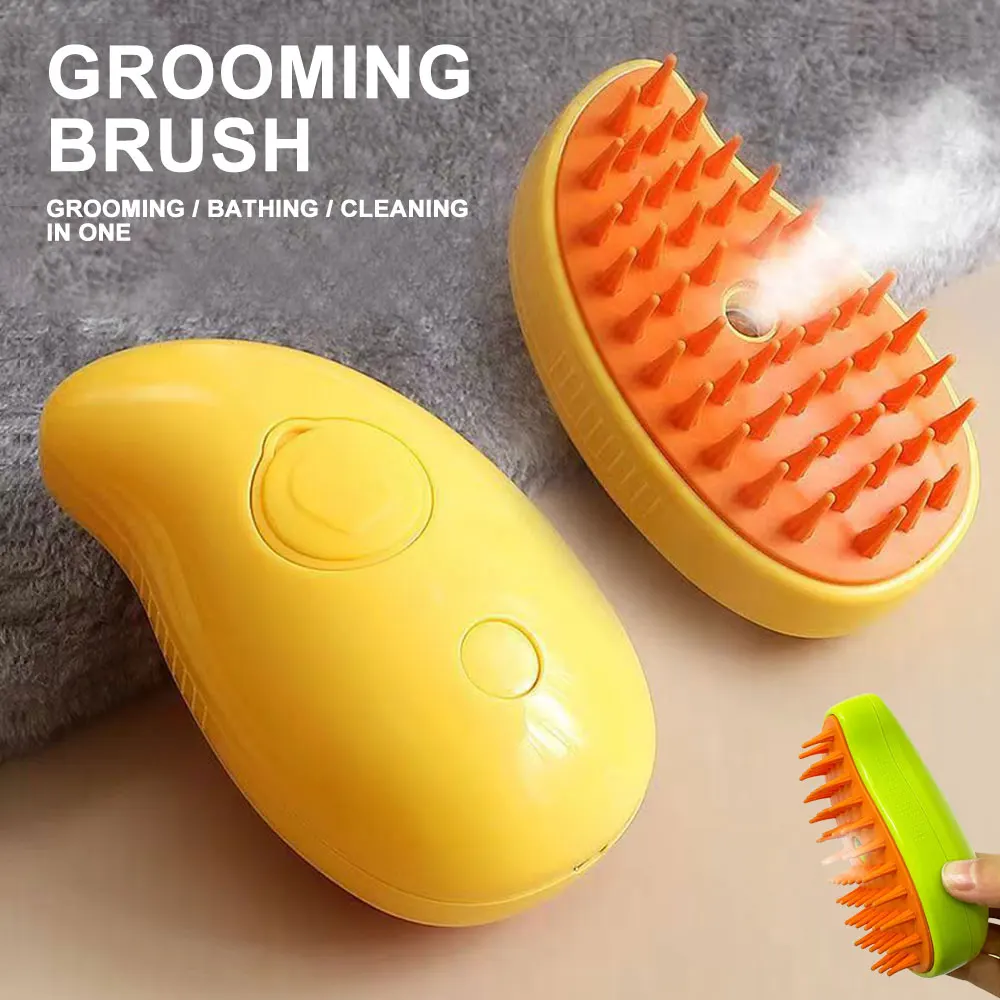 Pet Cat Steam Brush 3 in 1 Kitty Dog Comb Brush Electric Spray Cat Steamy Hair Brushes Massage Hair Removal Combs Pet Grooming