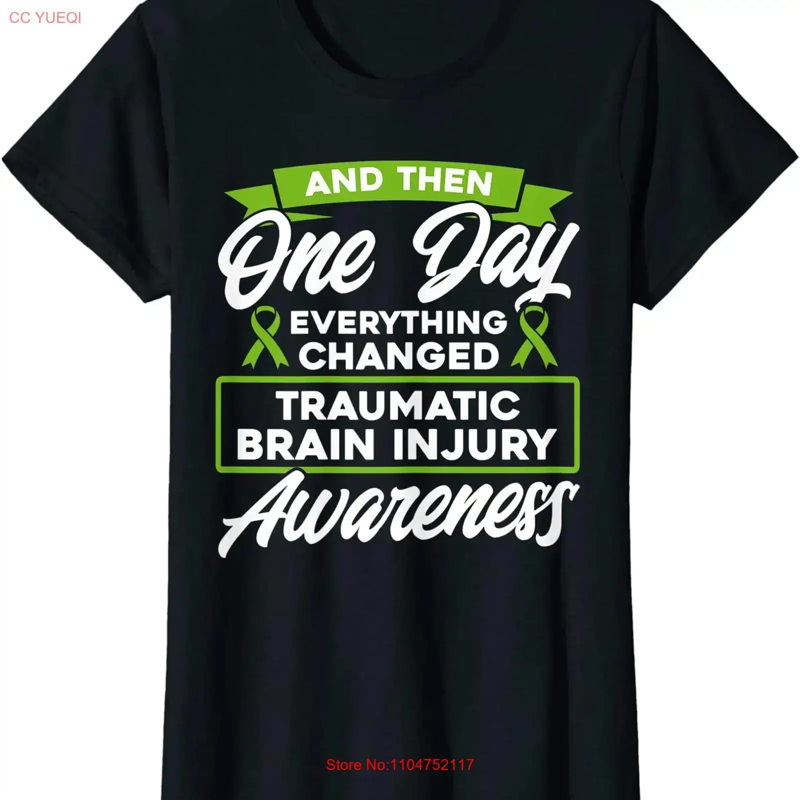 Everything Changed Traumatic Brain Injury Awareness Ladies' Crewneck T Shirt long or short sleeves vintage Washed Stretched