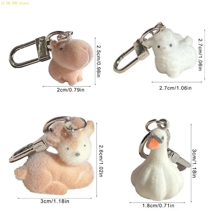 素敵な動物のキャラクターをフィーチャーした頑丈でポータブルキーチェーン毎日使用するw3je