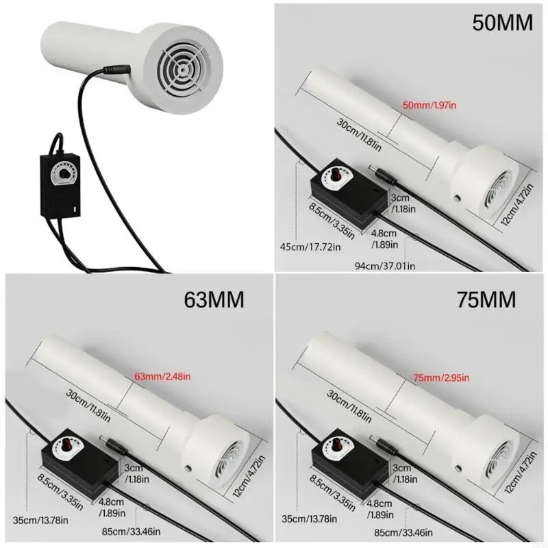 Mini ventilateur conduit en ligne Portable 203C, pour une Ventilation efficace dans les espaces confinés, vitesse 5190