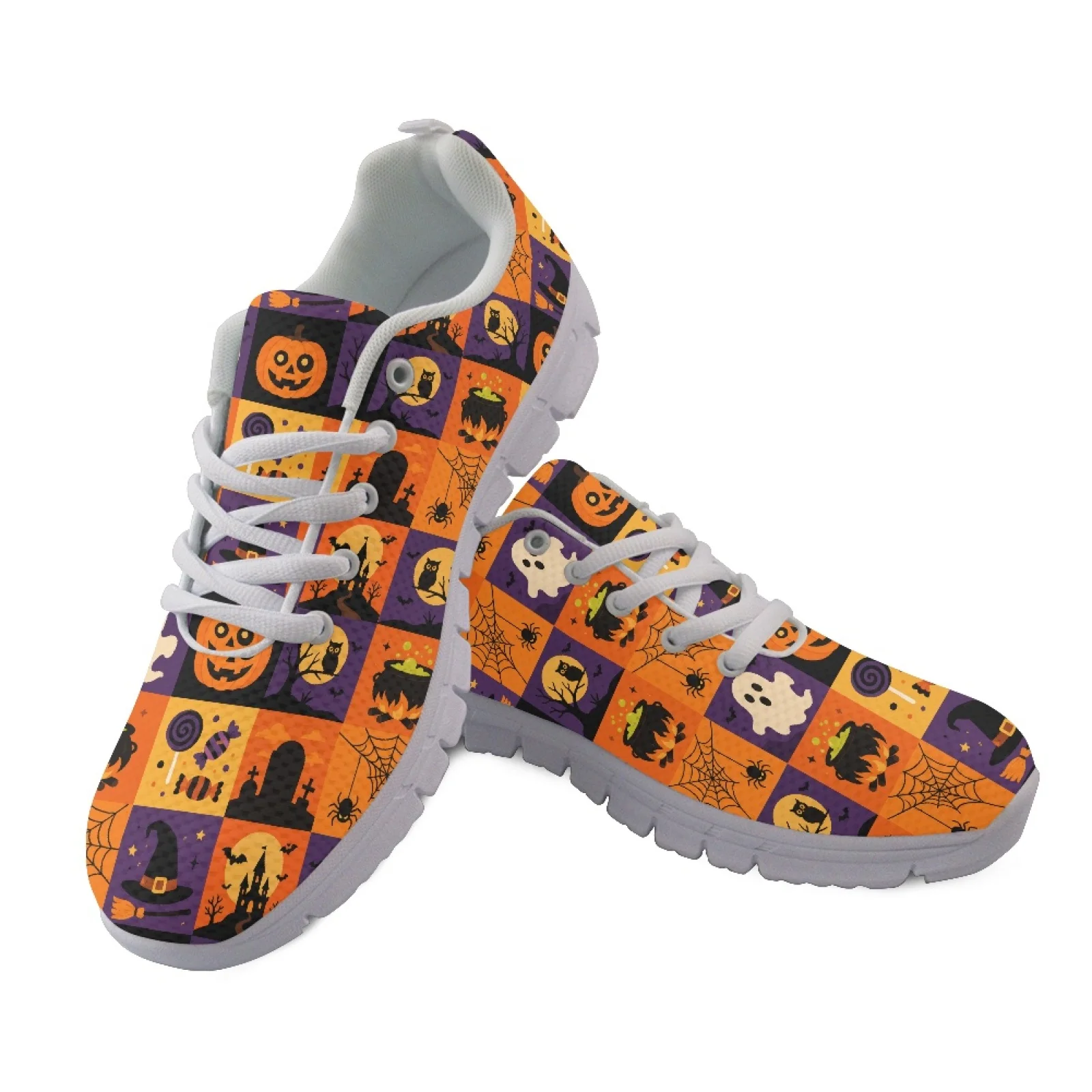 Coloranimal Ghost Pumpkin Breathable Running Shoes for Mens Mesh & EVA Sole Athletic Footwear 2026 Trending