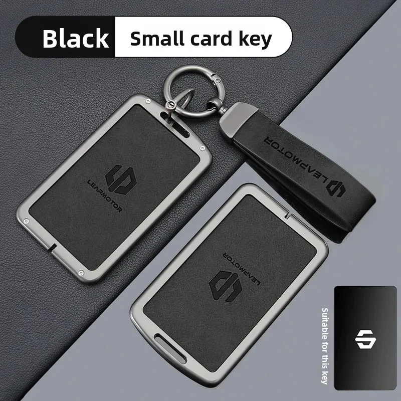 Car Zinc Alloy Leather NFC Key Case Cover Holder Chain For Leapmotor LEAPMOTOR B01 C11 C16 C10 Key Protective Shell Accessories