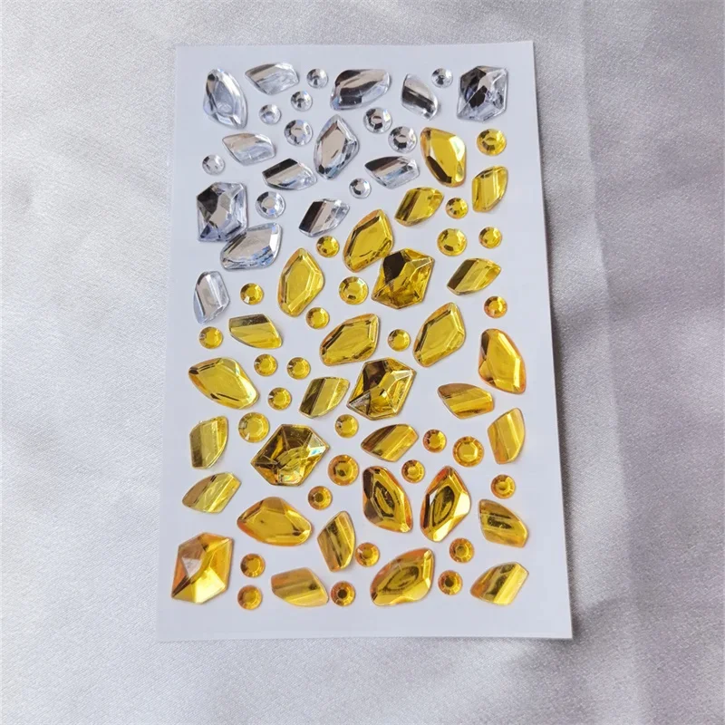 جوهرة مزيفة ملصقات جوهرة مكياج ، مكعبات ثلج ، هالوين ديي ، جواهر عيون وجه ، تأثيري رائع ، مجموعة واحدة ، 1 ، 5 ،