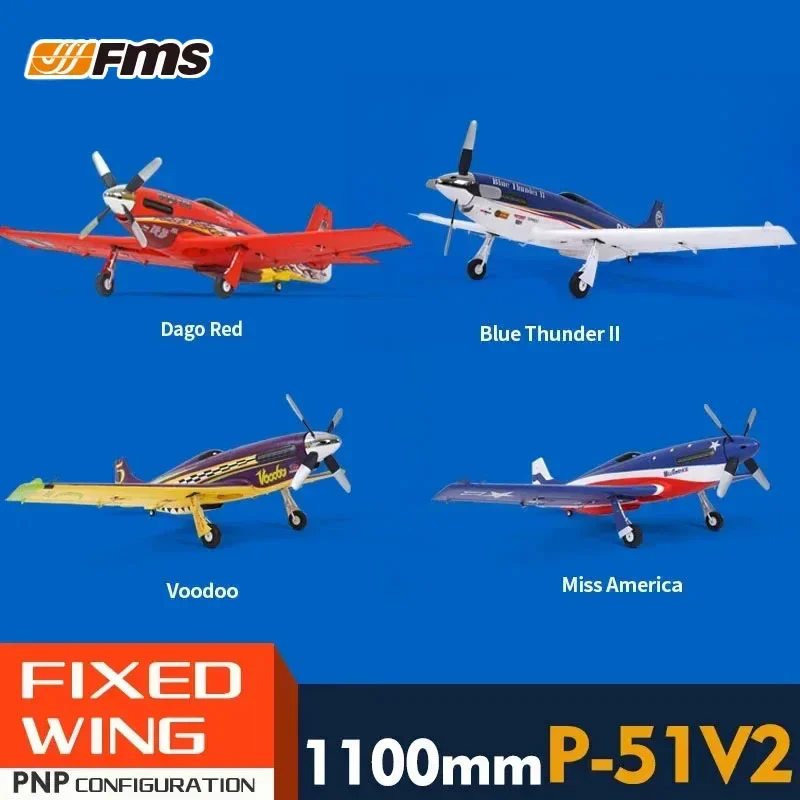 

Fms1100mm3d Sport P51 V2 Mustang Racing Aircraft Electric Photo Assembly Fixed Wing Remote Control Model Rc Aircraft