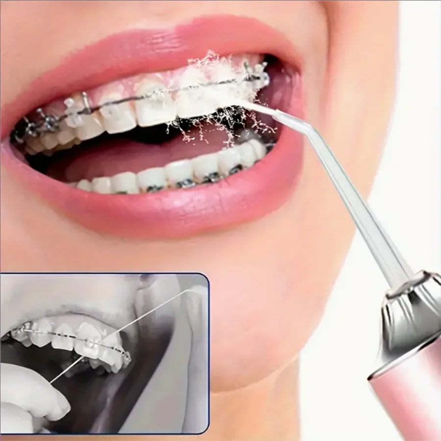 Portable Electric Oral Irrigator - Cordless Water Floss for Teeth, Rechargeable Water Floss with 3 Modes and 4 Nozzles