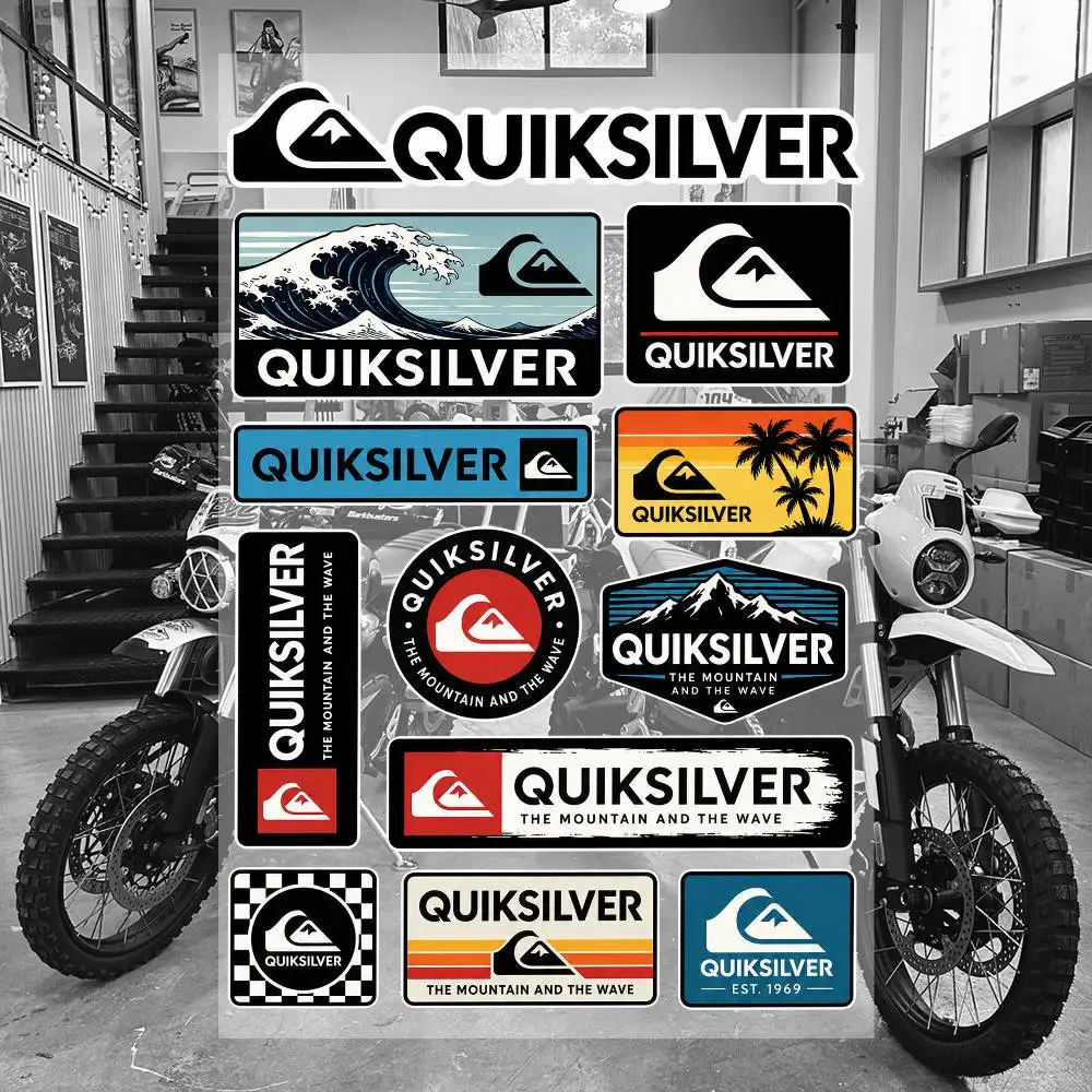 Q-uiksilveR- Wasserdichte Vinyl-Aufkleber für Auto Motorrad Fahrrad Skateboard Laptop Flasche Telefon