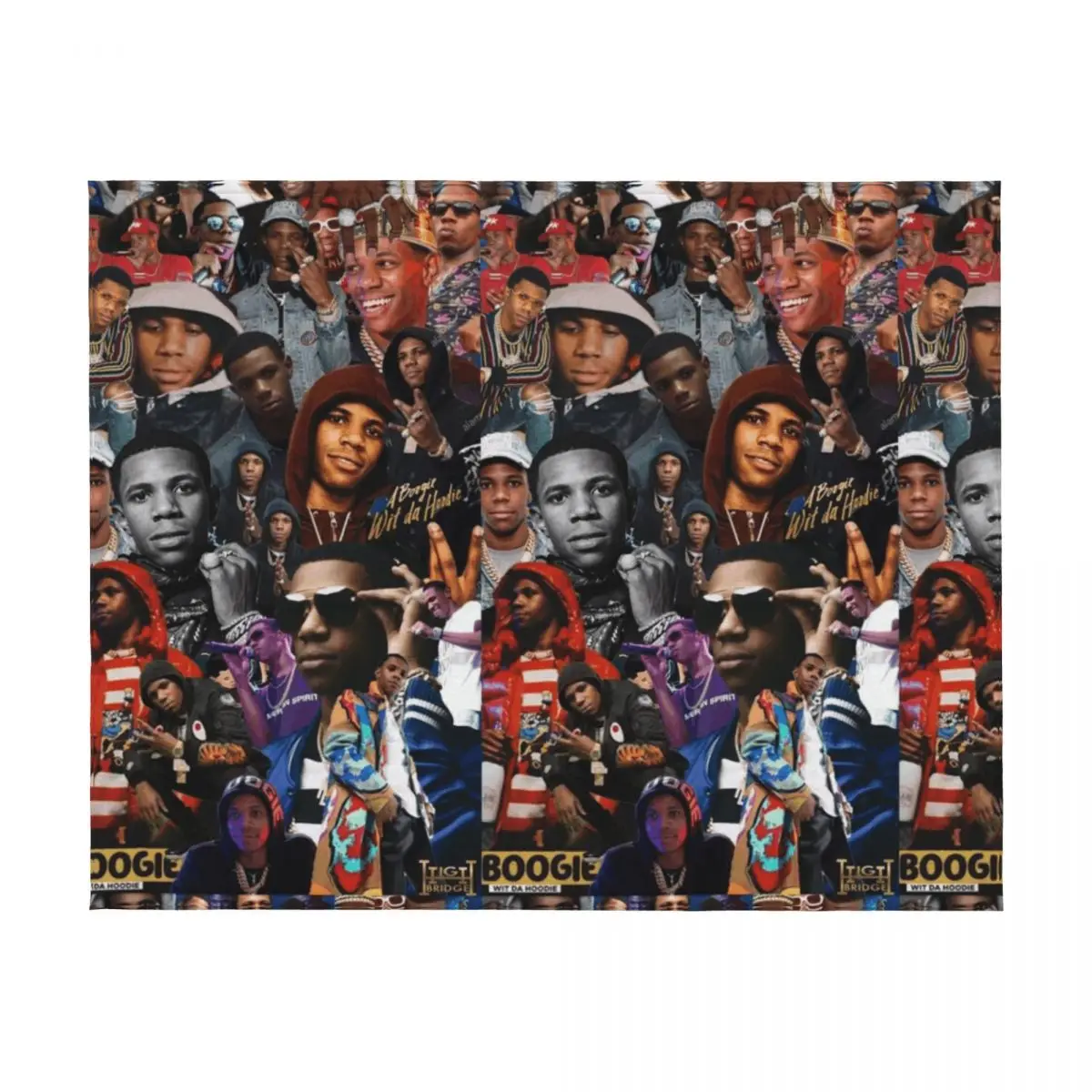 A Boogie Wit Da هوديي الكولاج رمي بطانية أريكة رمي أريكة للأطفال تأثيري أنيمي البطانيات