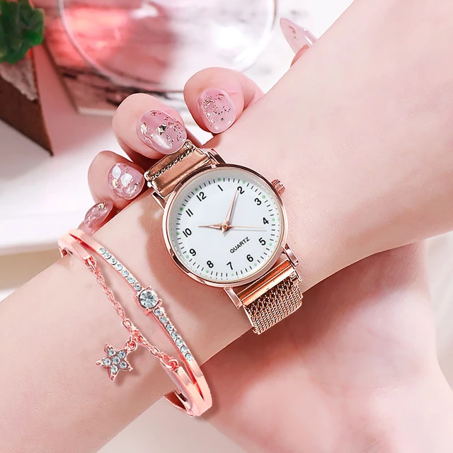 Ladies quartz bracelet watch hot sale