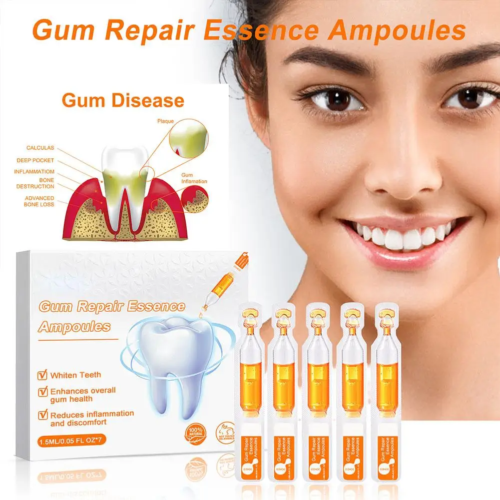 New Gum Repair Treatment Ampoules Oral Care Essence Cleaning Breath Toothache Remove Fresh Liquid Relief Swelling Gums Gingiva