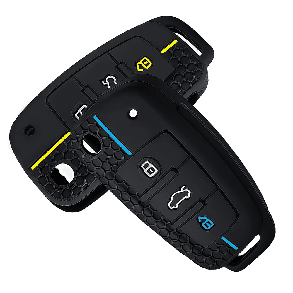 Hot 2025 Silicone Key Case Cover Shell for Audi A4 B7 A6 C6 4f 8v A3 8p A1 A3 Accessories Auto Remote Key Holder 3 Button Jacket