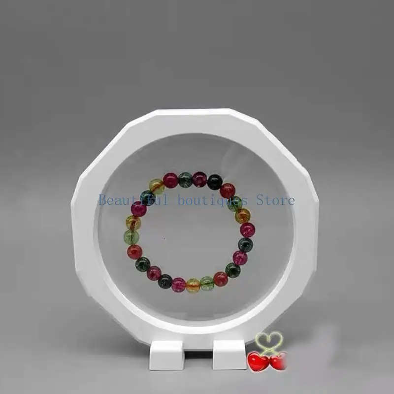 

U4LF Pack of 6 Clear Jewelry Exhibition Boxes Suspension Box Jewelry Organizers Clear Jewelry Display Stand Box