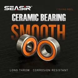 SEASIR Semi- Ceramic Hybrid Fishing Pulley Ball Bearings Side Cover (3x10x4mm) + Spool Bearing (5x10x4mm)